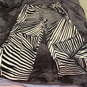 Black and White Striped Pants